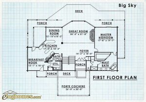 Log Homes First Floor Plan - Bigsky