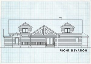 Log Homes Front Elevation - Bigsky