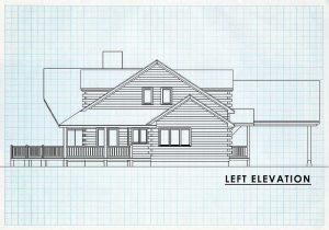 Log Homes Left Elevation - Bigsky