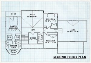 Log Homes Second Floor Plan - Bitterroot