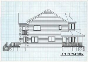 Log Homes Left Elevation - Bitterroot