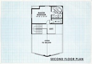 Log Homes Second Floor Plan - Blackhawk