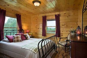 Log Home Bedroom interior - Blackhawk