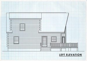 Log Homes Left Elevation - Blackhawk