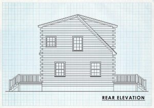 Log Homes Rear Elevation - Blackhawk