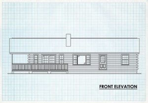 Log Homes Front Elevation - Blackledge