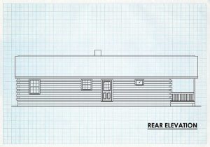 Log Homes Rear Elevation - Blackledge