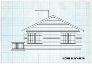 Log Homes Right Elevation - Blackledge
