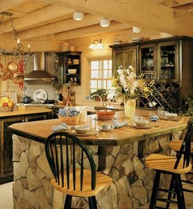 Log Homes Modular kitchen - Blueridge