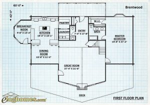 Log Homes First Floor Plan - Brentwood