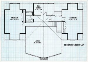Log Homes Second Floor Plan - Brentwood
