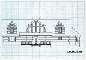 Log Homes Rear Elevation - Brentwood