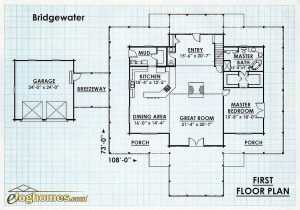 Log Homes First Floor Plan - Bridgewater
