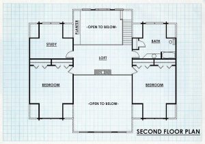 Log Homes Second Floor Plan - Bridgewater