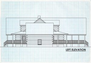 Log Homes Left Elevation - Bridgewater