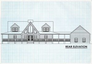 Log Homes Rear Elevation - Bridgewater