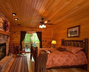 Log Homes Bedroom Interior - Bristol