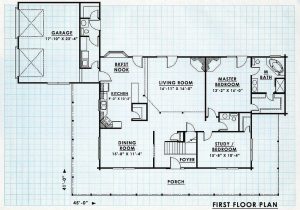 Log Homes First Floor Plan - Bristol
