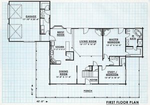 Log Homes First Floor Plan - Bristol
