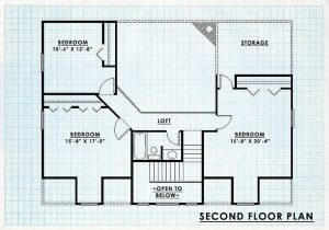 Log Homes Second Floor Plan - Bristol