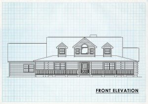 Log Homes Front Elevation - Bristol