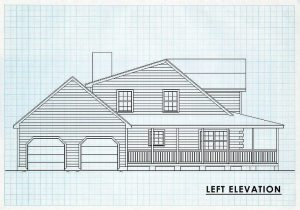 Log Homes Left Elevation - Bristol