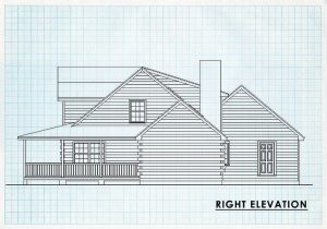 Log Homes Right Elevation - Bristol