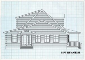 Log Homes Left Elevation - Brookings