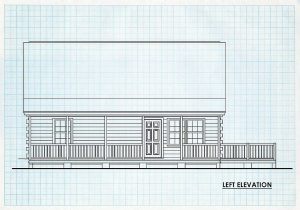 Log Homes Left Elevation - Brookstone