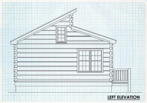 Log Homes Left Elevation - Buckcreek