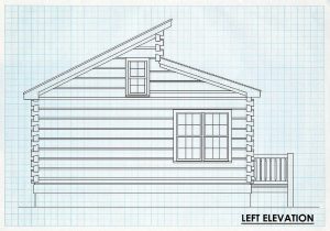 Log Homes Left Elevation - Buckcreek