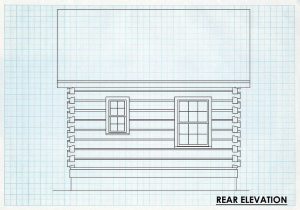 Log Homes Rear Elevation - Buckcreek