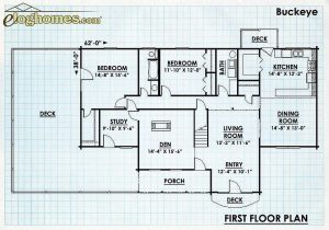 Log Homes First Floor Plan - Buckeye