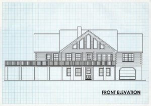 Log Homes Front Elevation - Buckeye