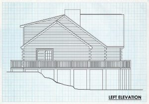 Log Homes Left Elevation - Buckeye