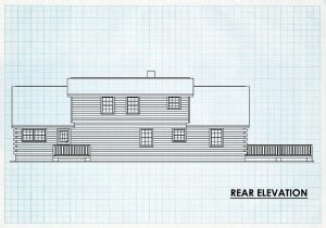 Log Homes Rear Elevation - Buckeye