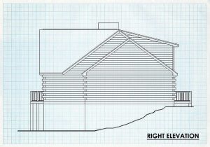 Log Homes Right Elevation - Buckeye