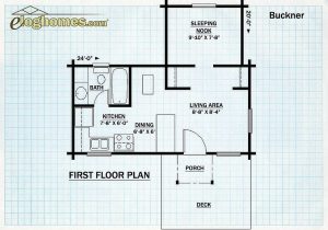 Log Cabin First Floor Plan - Buckner