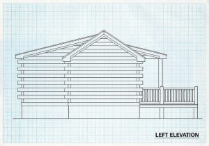 Log Cabin Left Elevation - Buckner