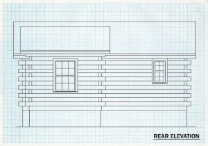 Log Cabin Rear Elevation - Buckner