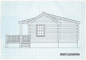 Log Cabin Right Elevation - Buckner