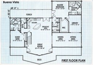 Log Homes First Floor Plan - Buenavista