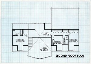 Log Homes Second Floor Plan - Buenavista
