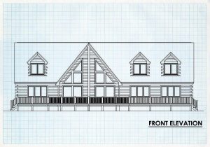 Log Homes Front Elevation - Buenavista