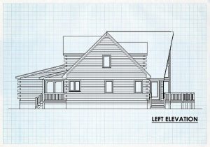 Log Homes Left Elevation - Buenavista