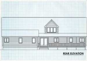 Log Homes Rear Elevation - Buenavista