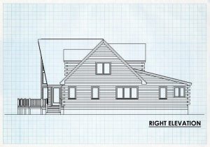 Log Homes Right Elevation - Buenavista