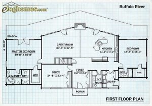 Log Homes First Floor Plan - Buffaloriver
