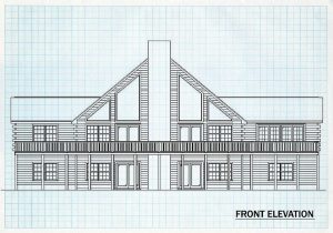 Log Homes Front Elevation - Buffaloriver