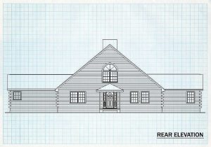 Log Homes Rear Elevation - Buffaloriver